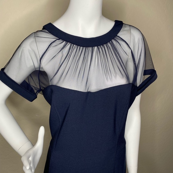 MAGGIE LONDON NAVY BLUE COCKTAIL DRESS PLUS SIZE 18 - Picture 2 of 11